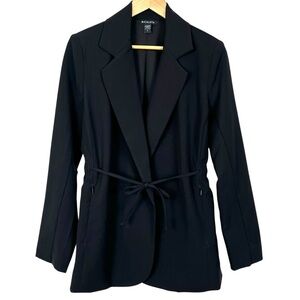 Athleta Black Tie-Waist Endless Blazer Jacket Size 6 Business Office Minimalist